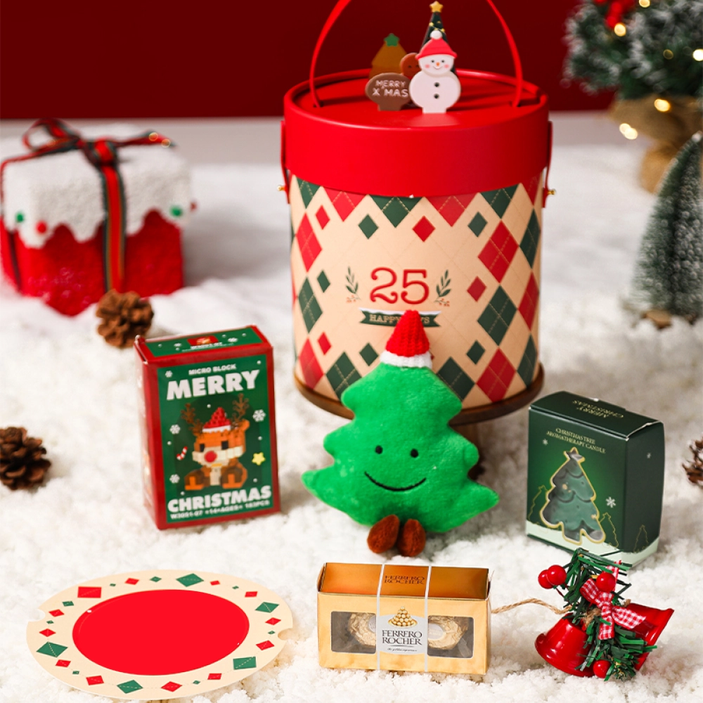 Classic Red and Green Merry Christmas Theme Gift Box Collection
