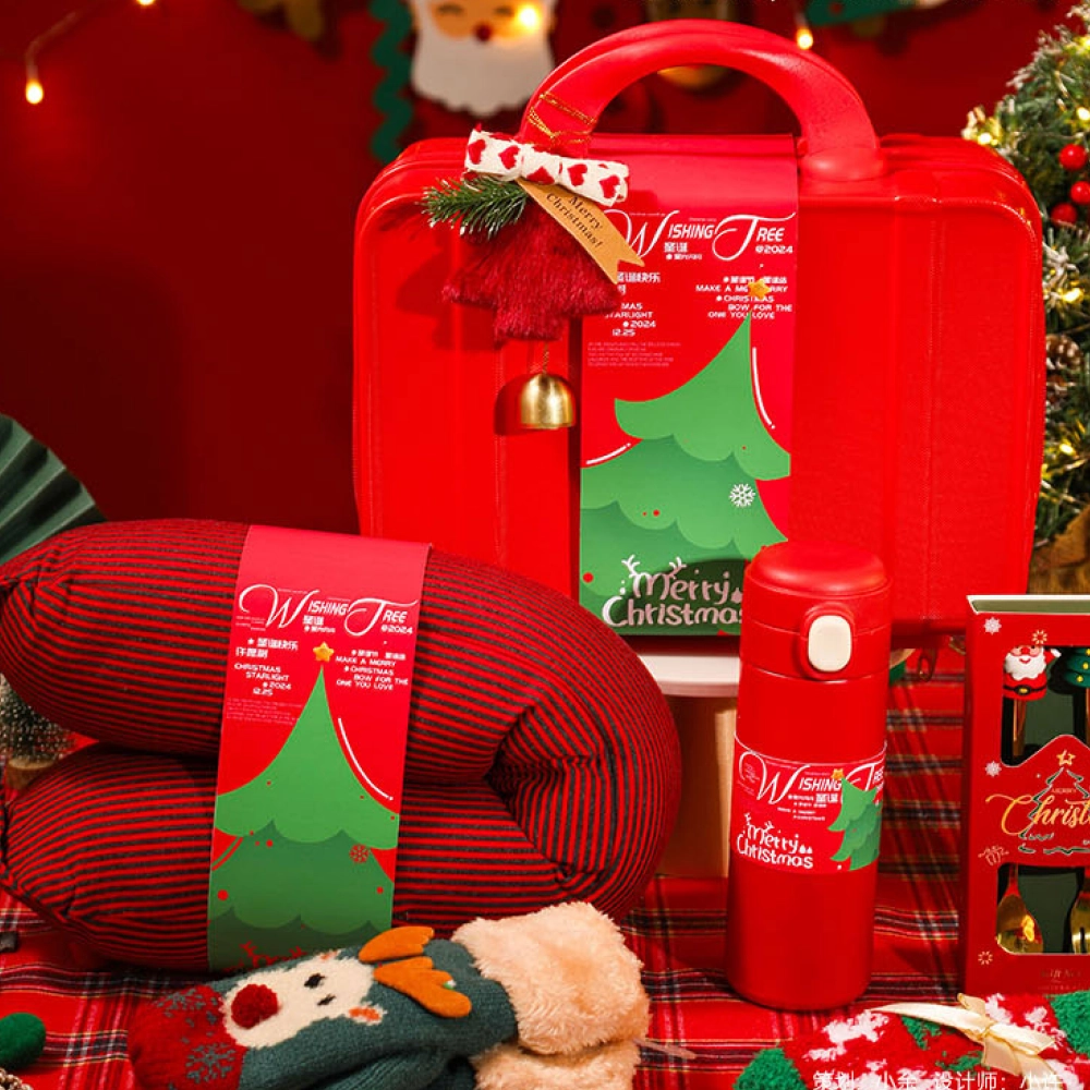 Joyful Christmas Spirit and Happy New Year Celebration Gift Box