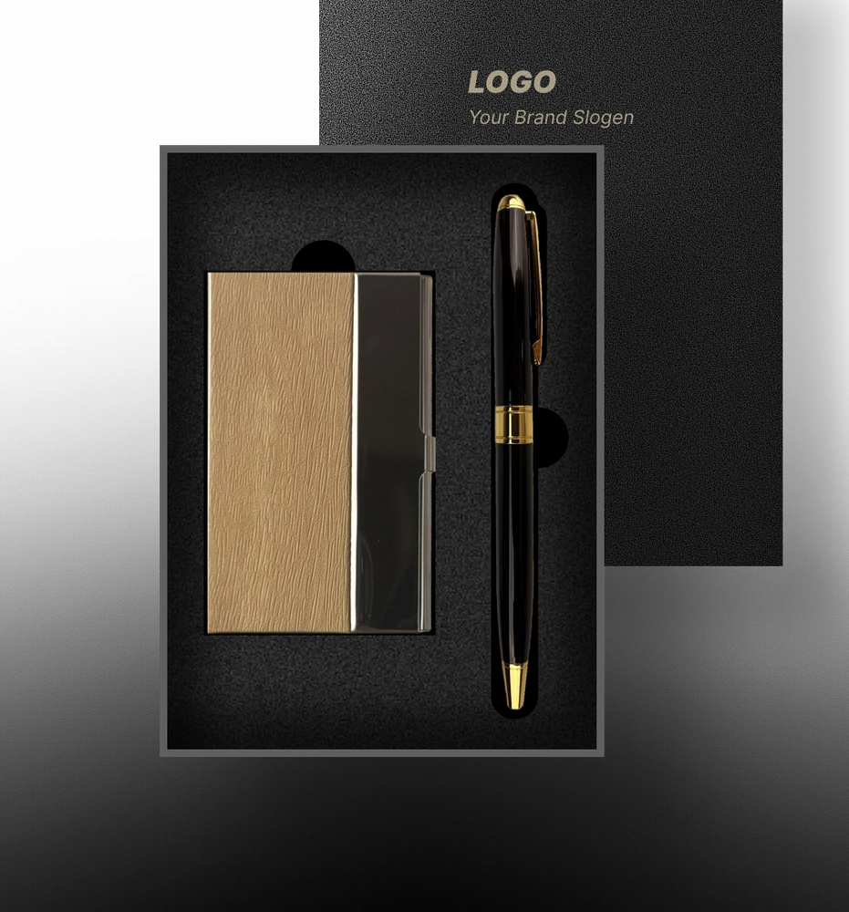 Premium Leather Business Card Holder Gift Box for Corporate Executives thumbnail 2