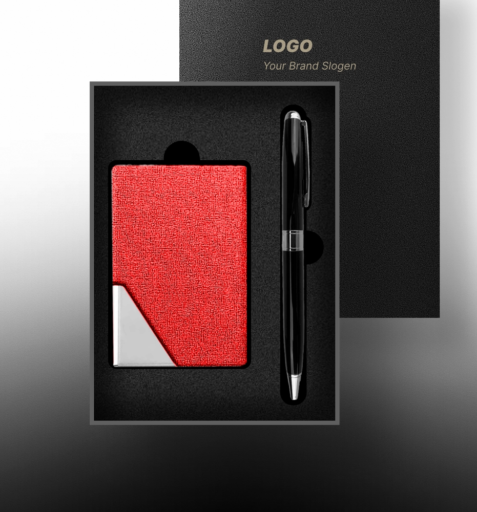 Sleek Minimalist Aluminum Card Case Set in Elegant Presentation Box thumbnail 2