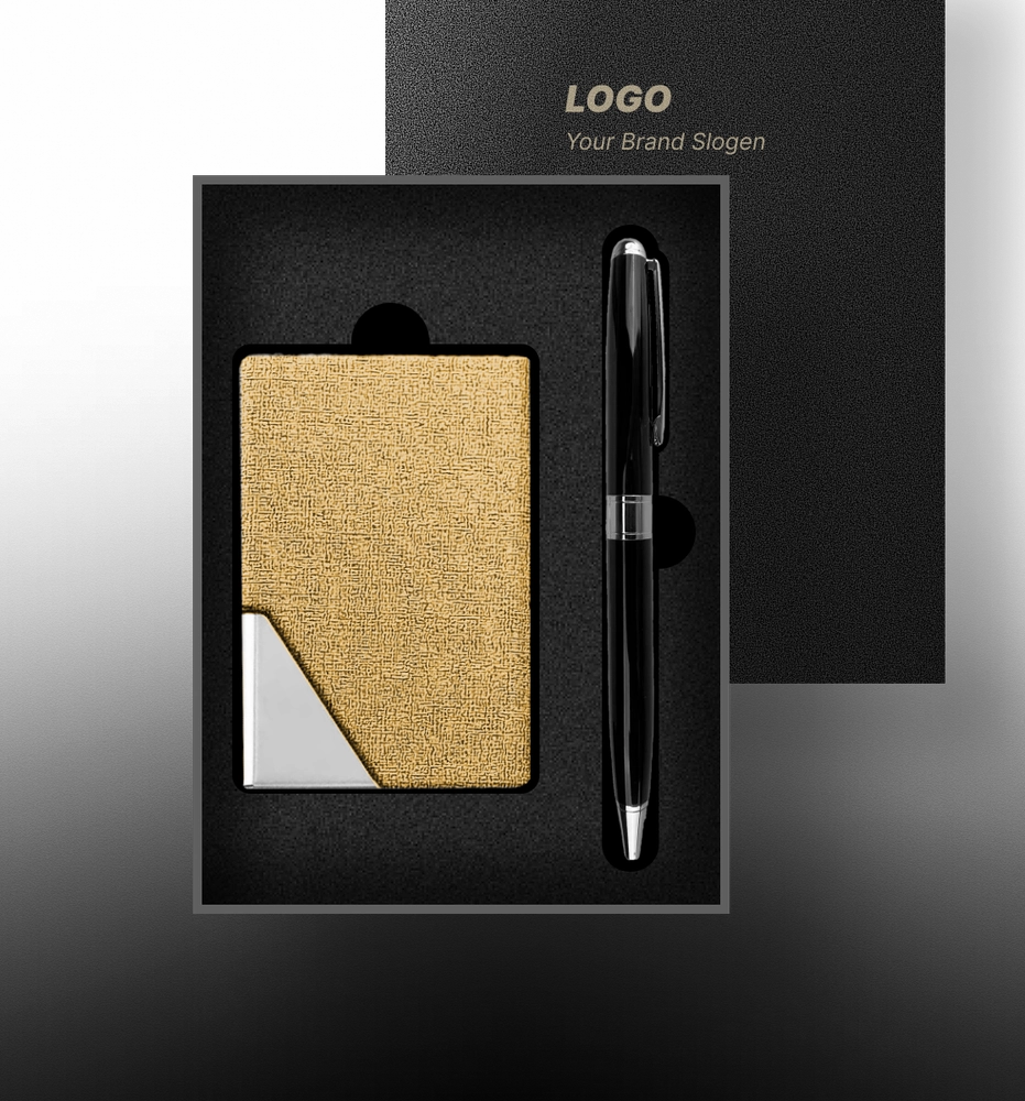 Sleek Minimalist Aluminum Card Case Set in Elegant Presentation Box thumbnail 3