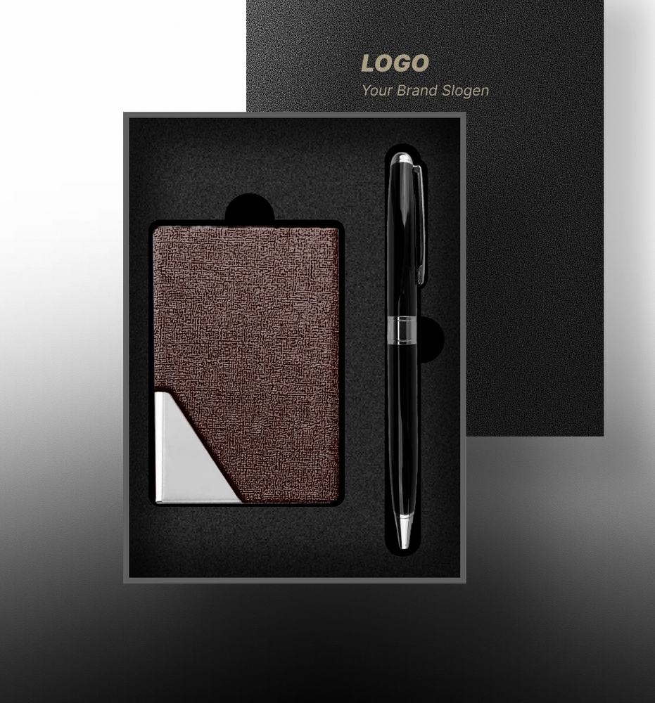 Sleek Minimalist Aluminum Card Case Set in Elegant Presentation Box thumbnail 4