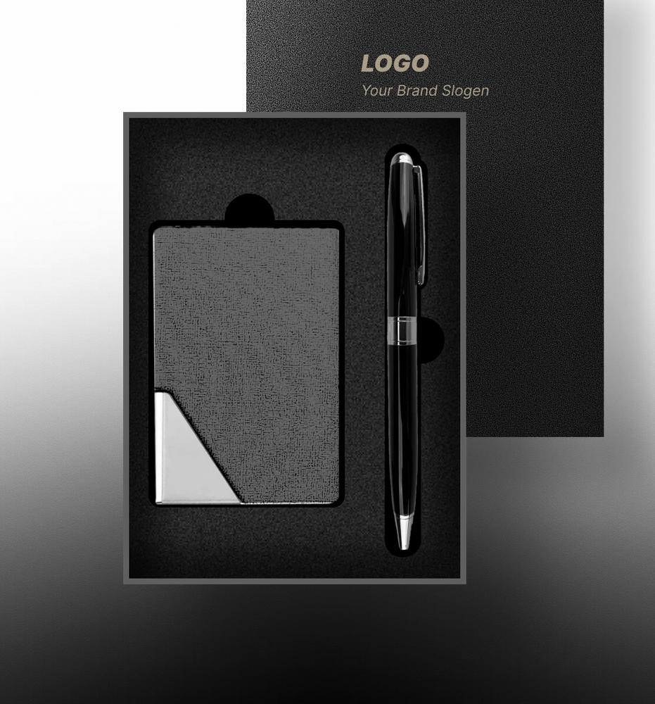 Sleek Minimalist Aluminum Card Case Set in Elegant Presentation Box thumbnail 5