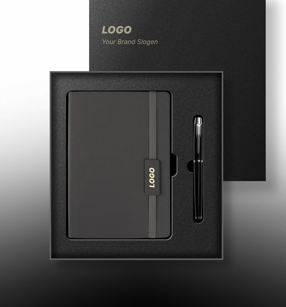 High Quality Executive Stationery Set with Leather Notebook Inside
