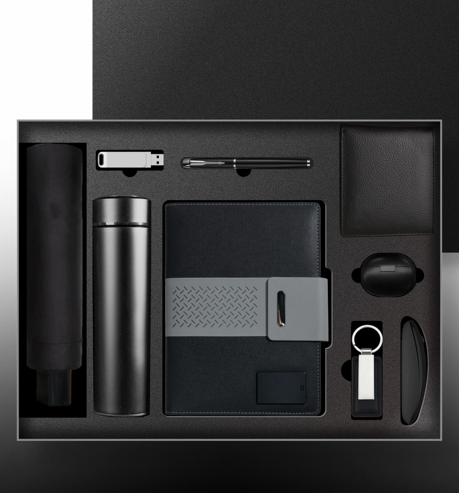 Essential Business A5 Leather Notebook Gift Box with Signature Pen