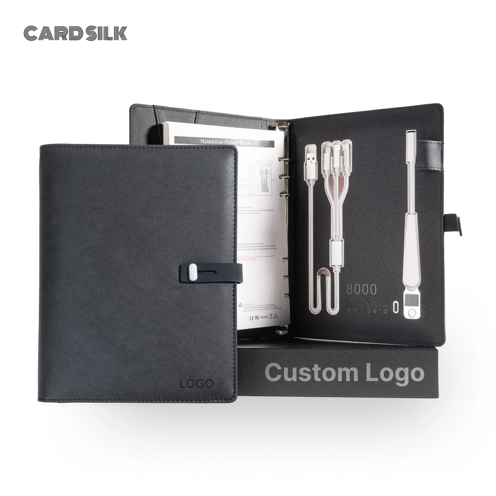 Elegant Tech Stationery Set with Built-in Power Bank Box