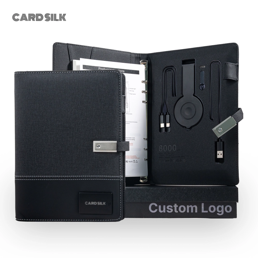 Ultimate Executive Wireless Charging Notebook with Power Bank Gift Set
