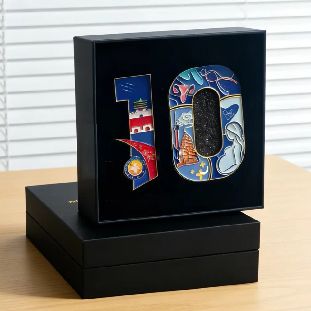 Deluxe Company Anniversary Commemorative Enamel Pin Box