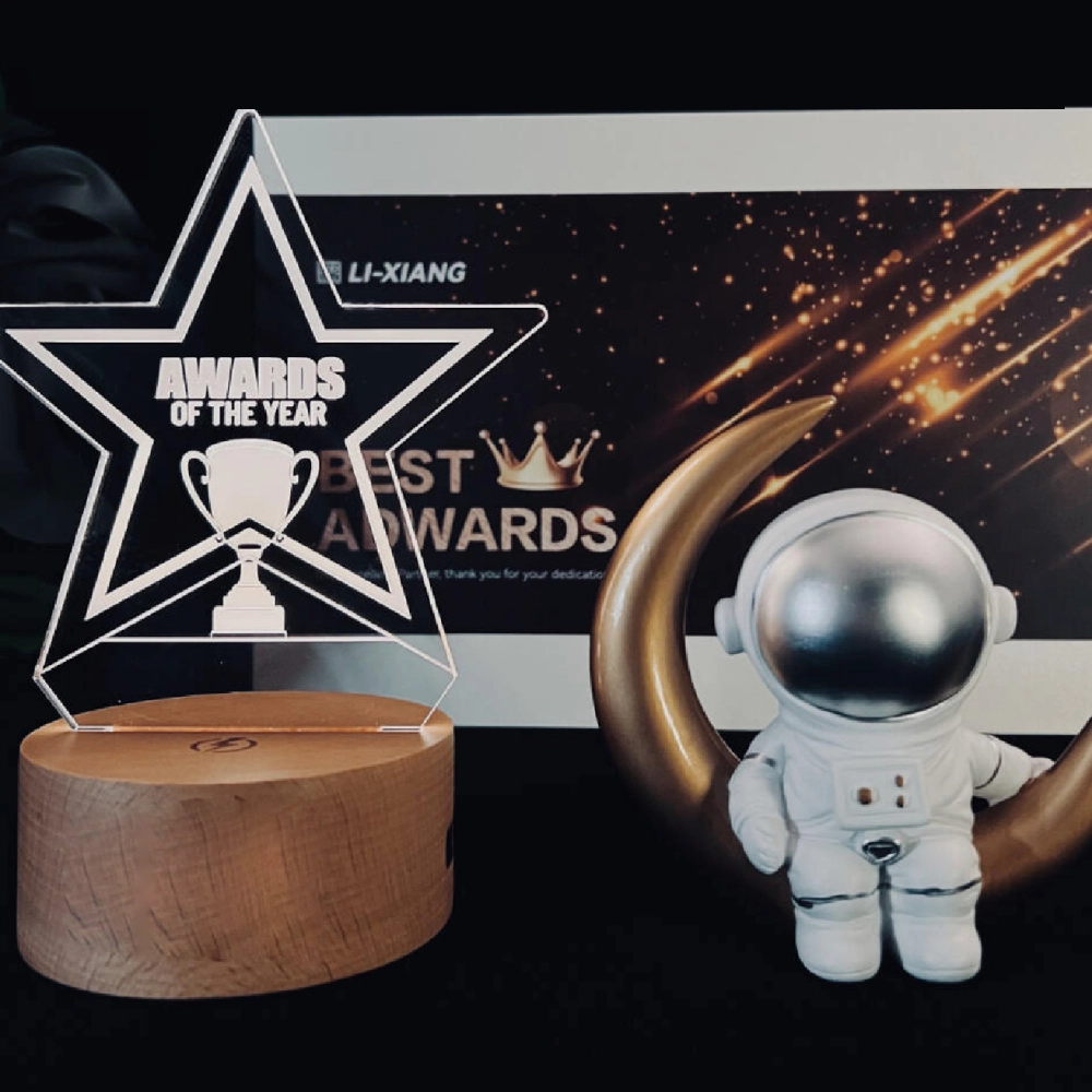 Acrylic anniversary desk trophy - collection