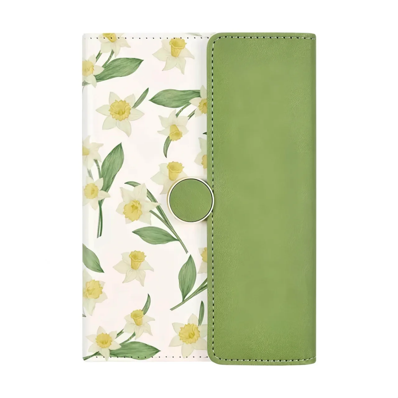PU Leather Tri-Fold Notebook, B6, 128 Sheets