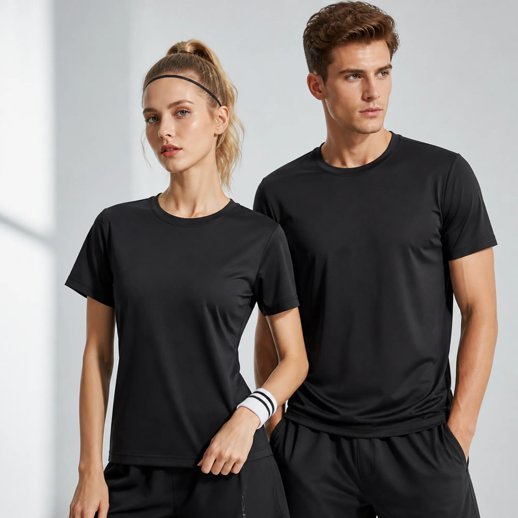 Ice Silk Quick-Dry Crew Neck Short Sleeve T-Shirt