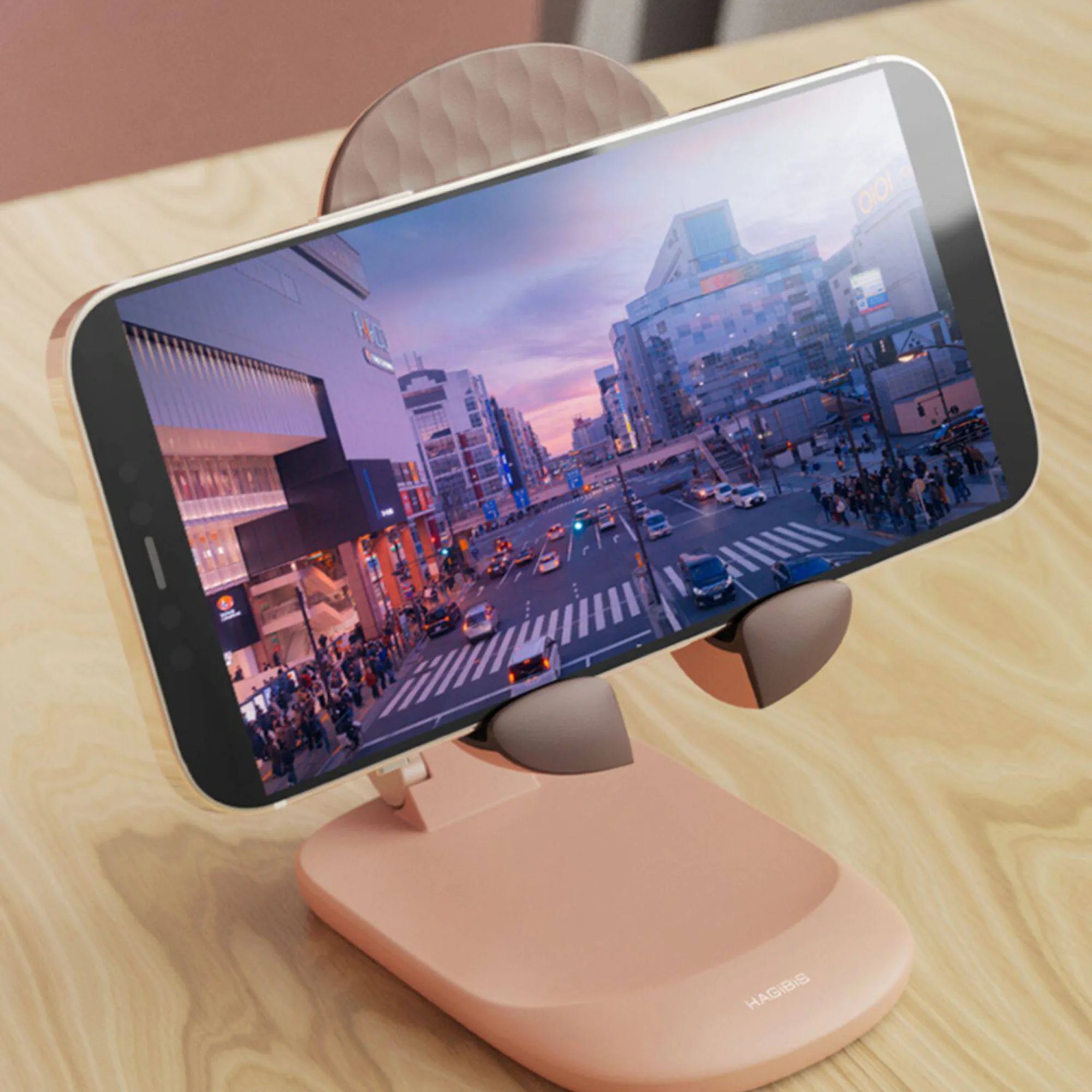 Foldable Desktop Phone Stand with Adjustable Height and Angle thumbnail 3