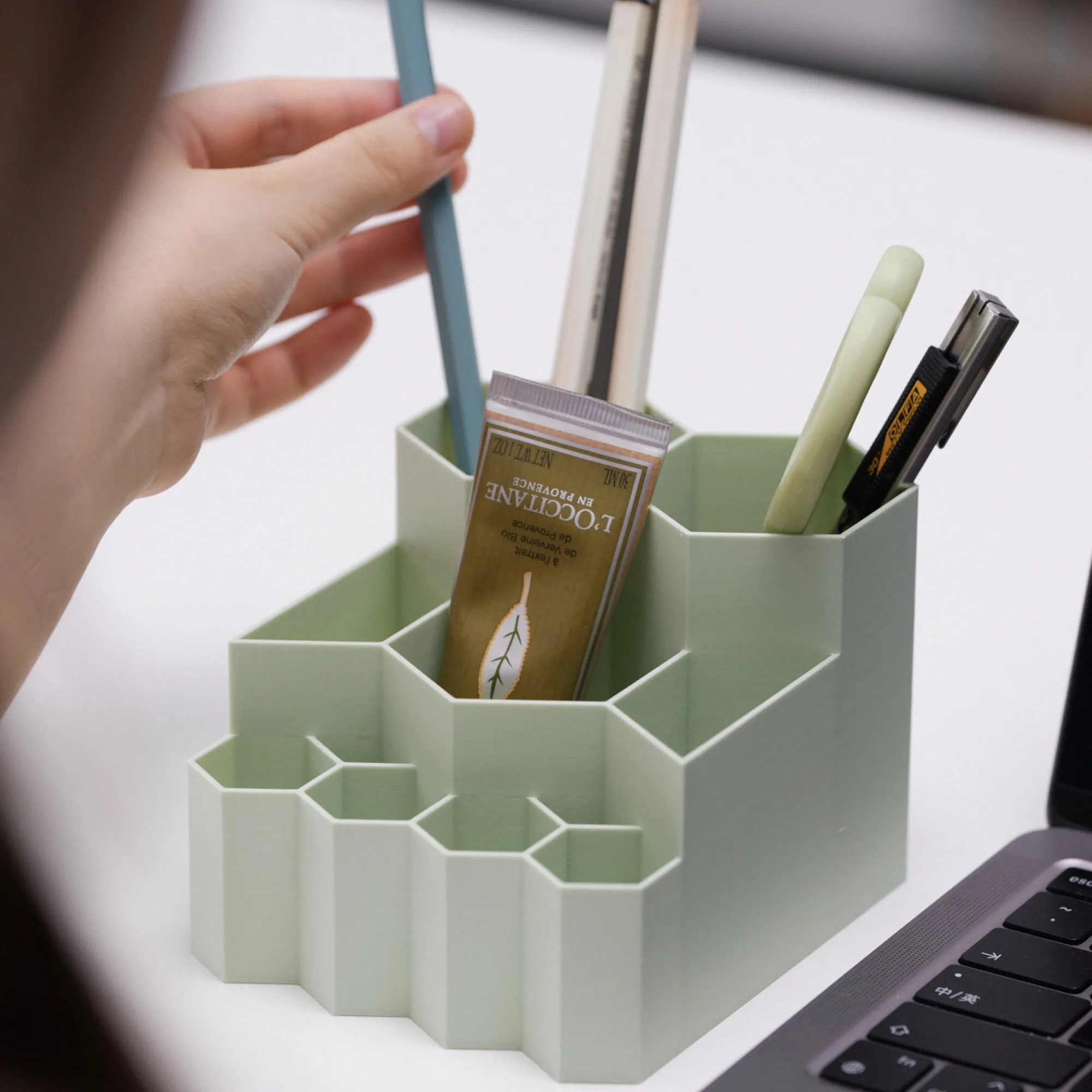Multifunctional Desk Pen Holder with Multiple Compartments