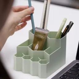 Multifunctional Desk Pen Holder with Multiple Compartments thumbnail 2