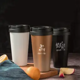 Insulated Coffee Cup with Lid, 500 ml, Stainless Steel Inner Liner thumbnail 5