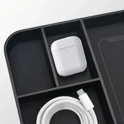 15W Wireless Charging Storage Tray with Organizer Compartments thumbnail 2