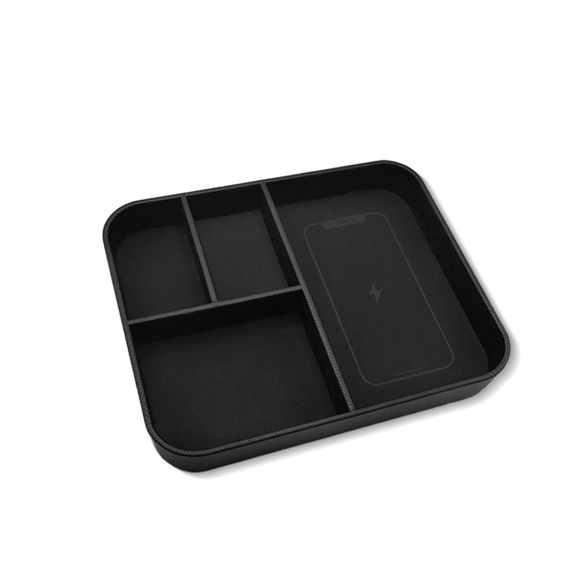 15W Wireless Charging Storage Tray with Organizer Compartments thumbnail 6