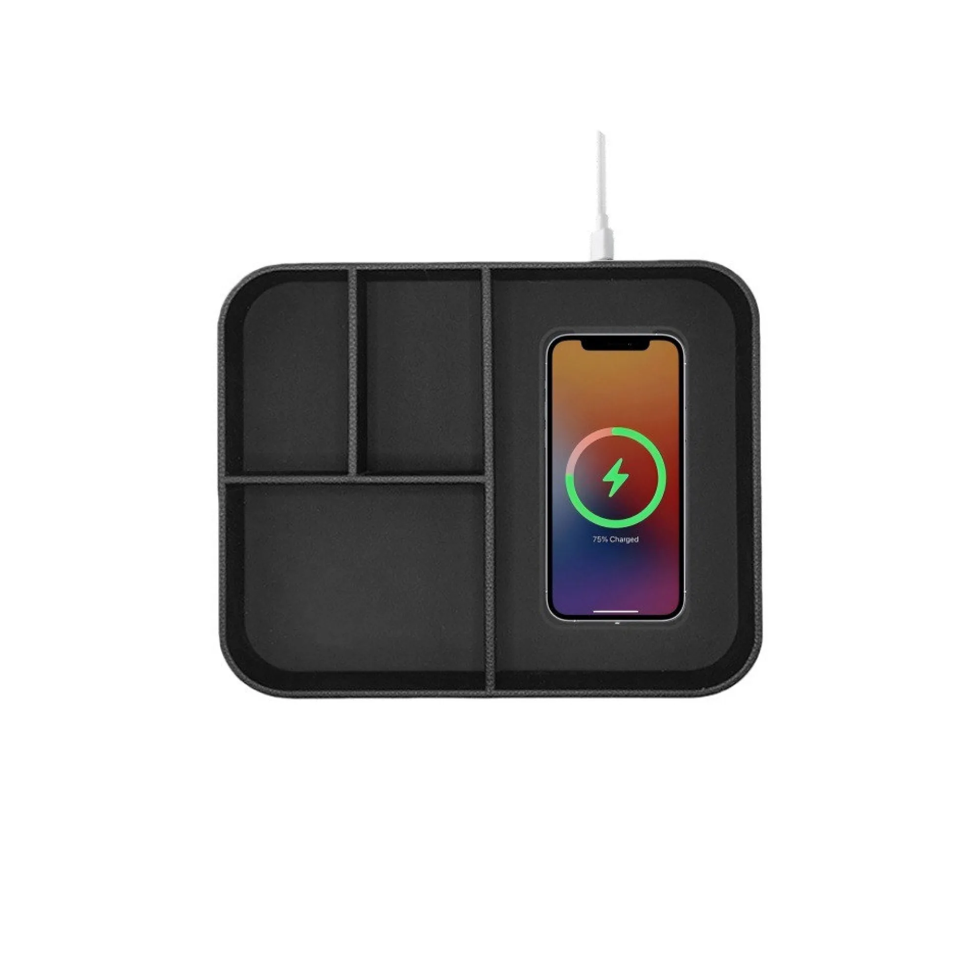 15W Wireless Charging Storage Tray with Organizer Compartments thumbnail 5