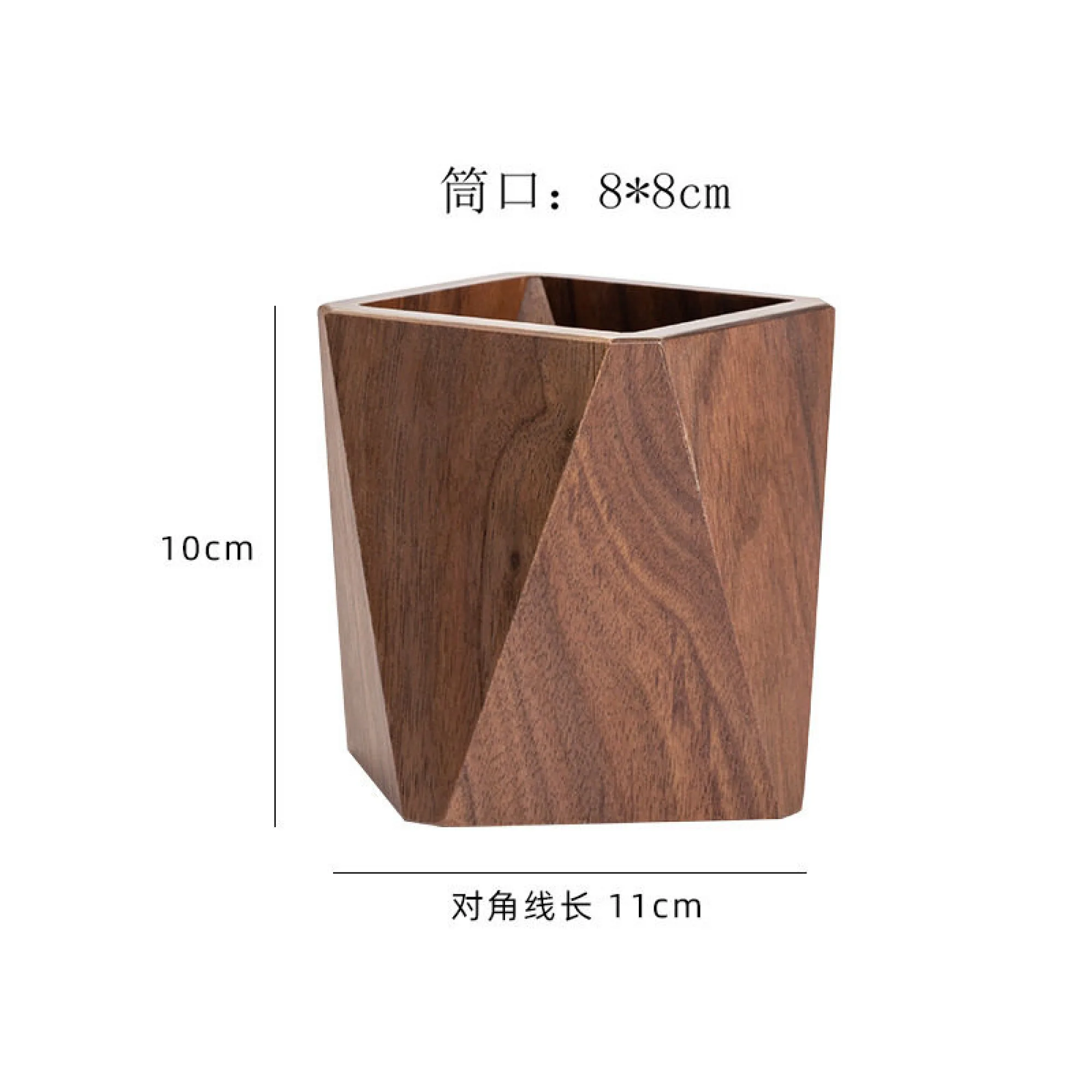 Black Walnut Wood Pen Holder Desk Organizer thumbnail 9