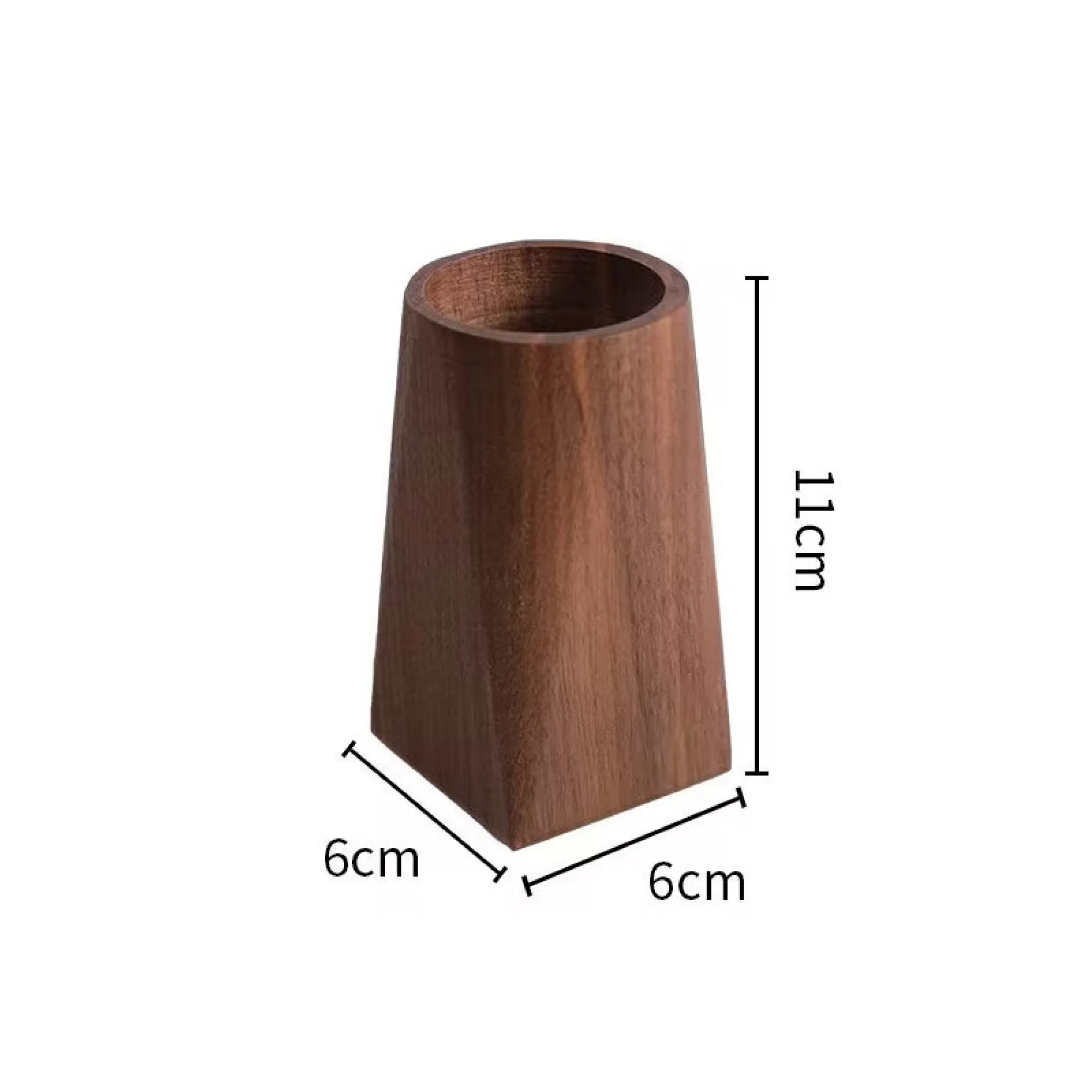 Black Walnut Wood Pen Holder Desk Organizer thumbnail 11