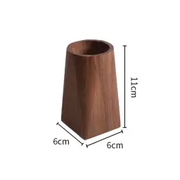 Black Walnut Wood Pen Holder Desk Organizer thumbnail 11