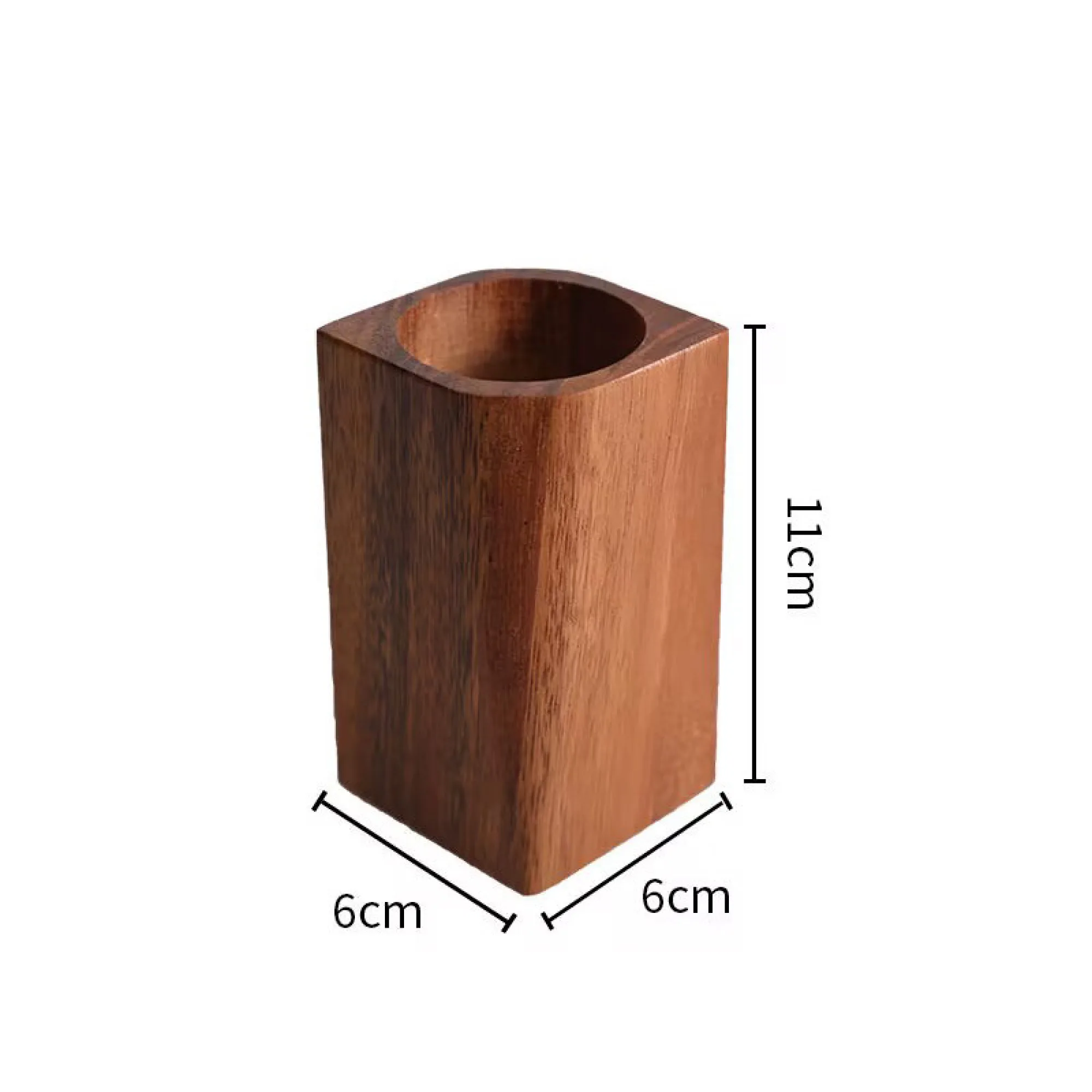 Black Walnut Wood Pen Holder Desk Organizer thumbnail 7