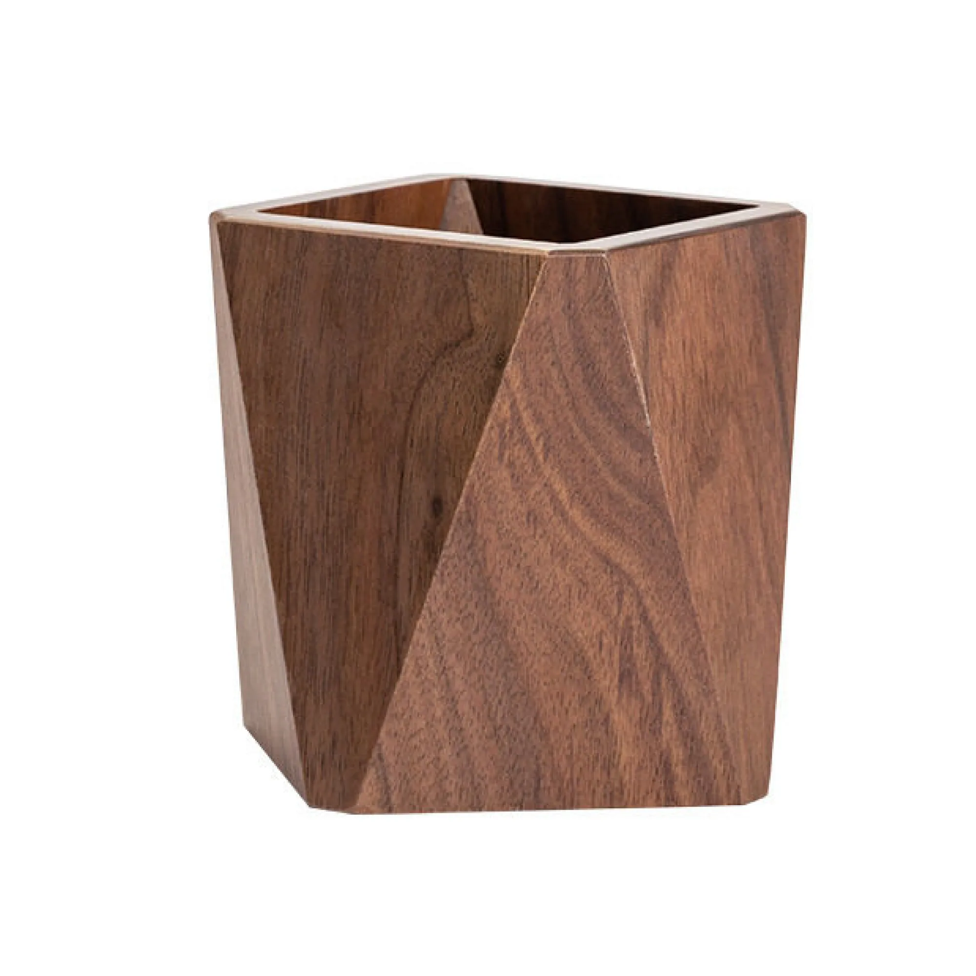 Black Walnut Wood Pen Holder Desk Organizer