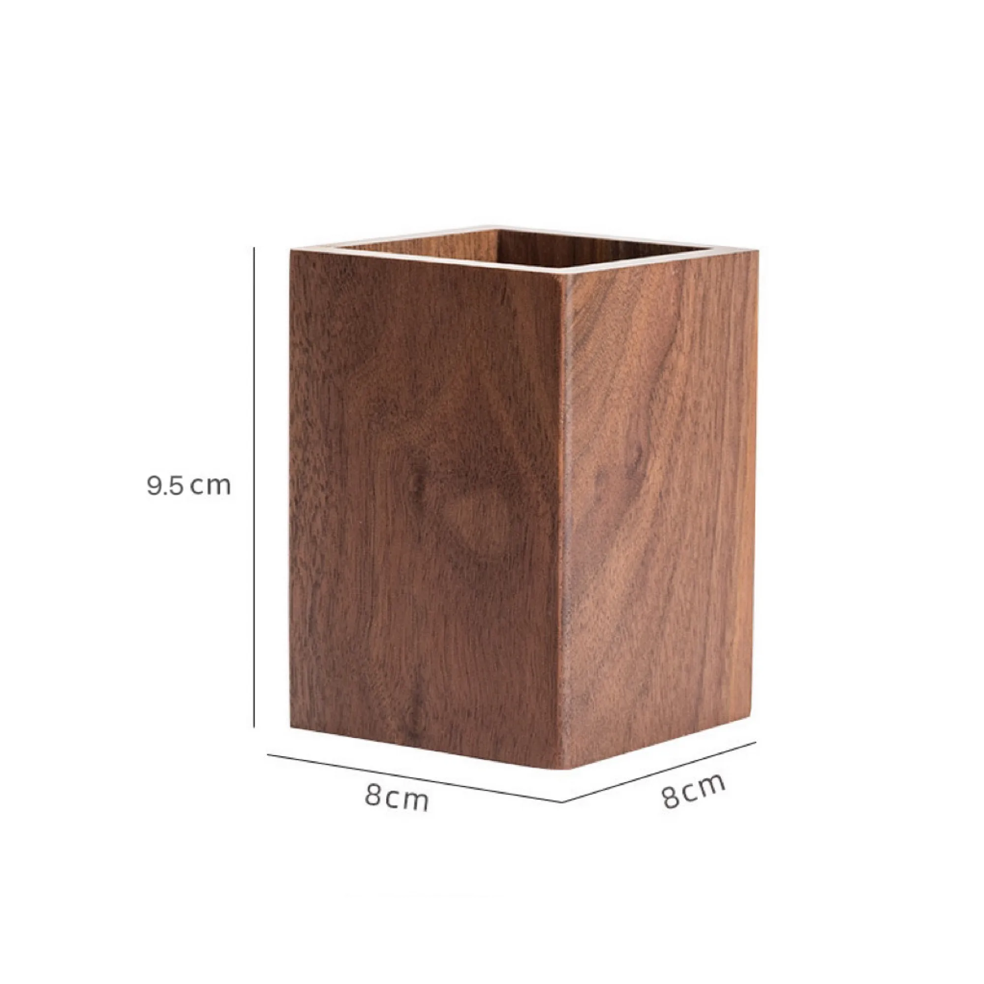 Black Walnut Wood Pen Holder Desk Organizer thumbnail 8