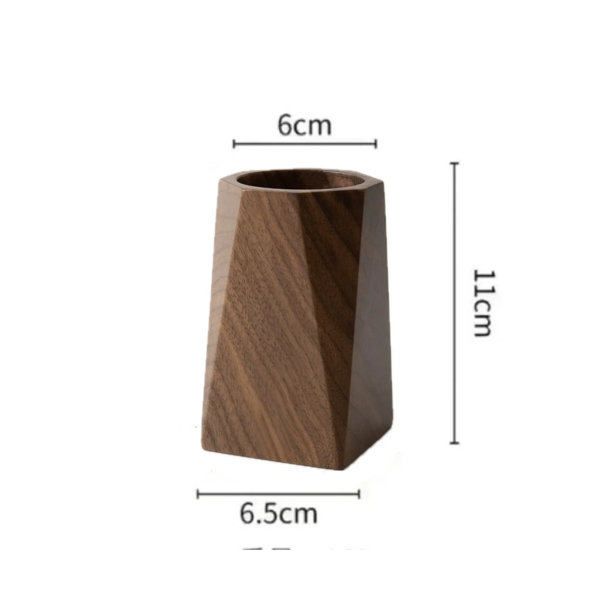 Black Walnut Wood Pen Holder Desk Organizer thumbnail 6