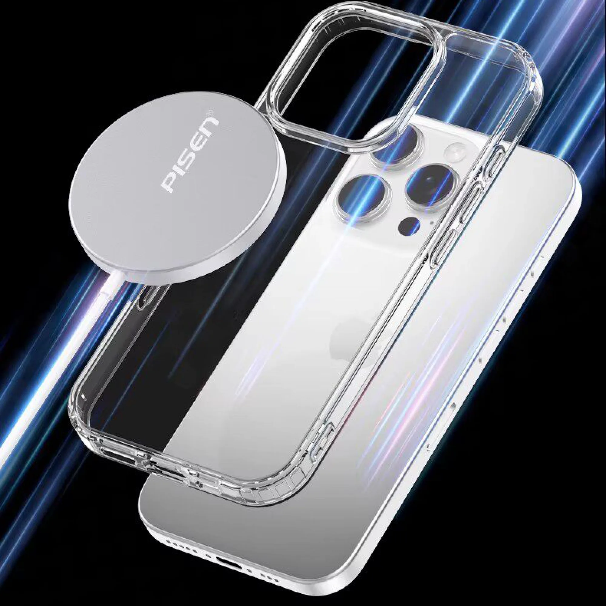 Pisen 15W Magnetic Wireless Charger for iPhone 12-17 thumbnail 3