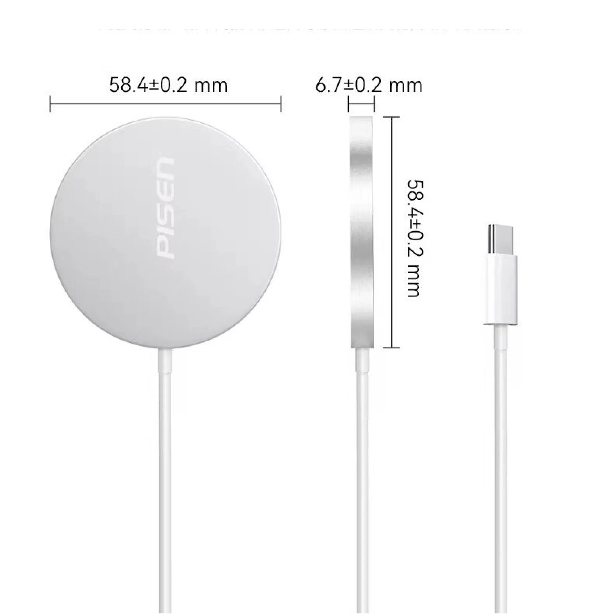 Pisen 15W Magnetic Wireless Charger for iPhone 12-17 thumbnail 7