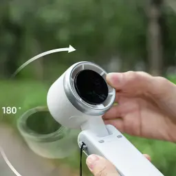 Portable Handheld Fan with Neck Strap, Foldable, USB Rechargeable thumbnail 4