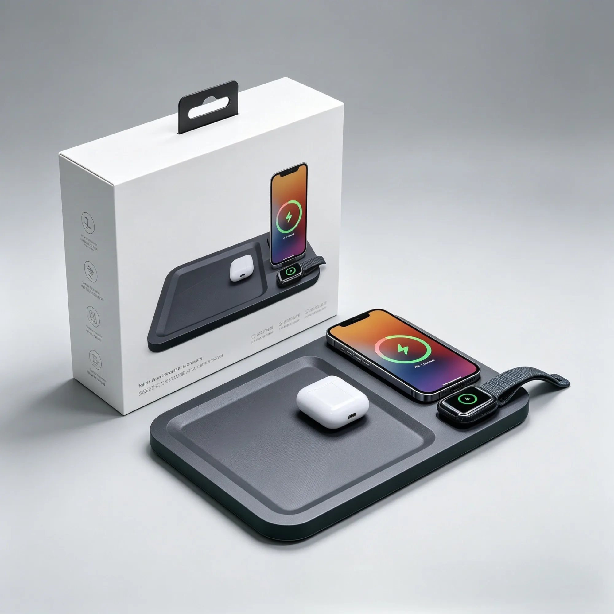15W Wireless Charging Tray with Phone Stand thumbnail 6