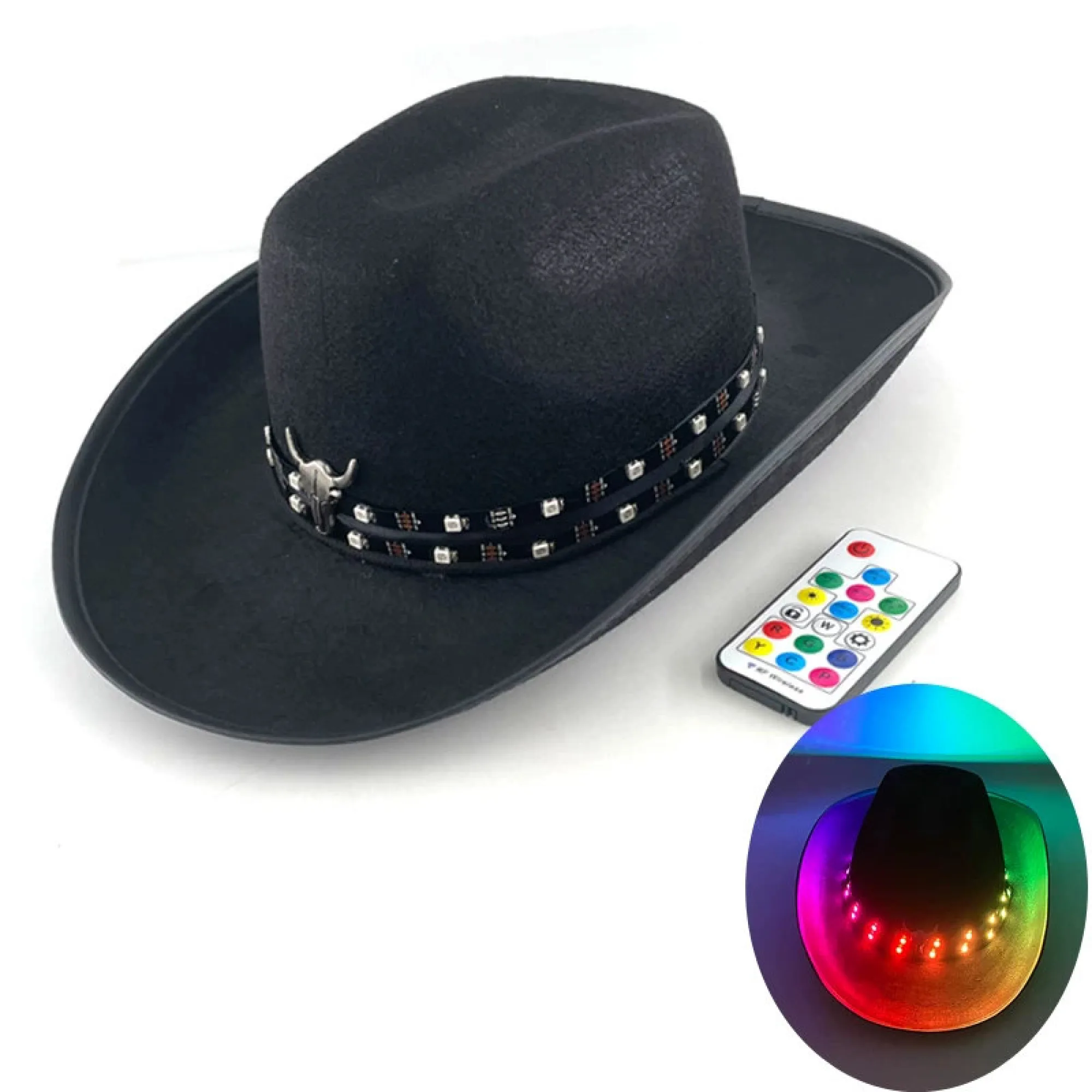LED Luminous Cowboy Hat — View 1