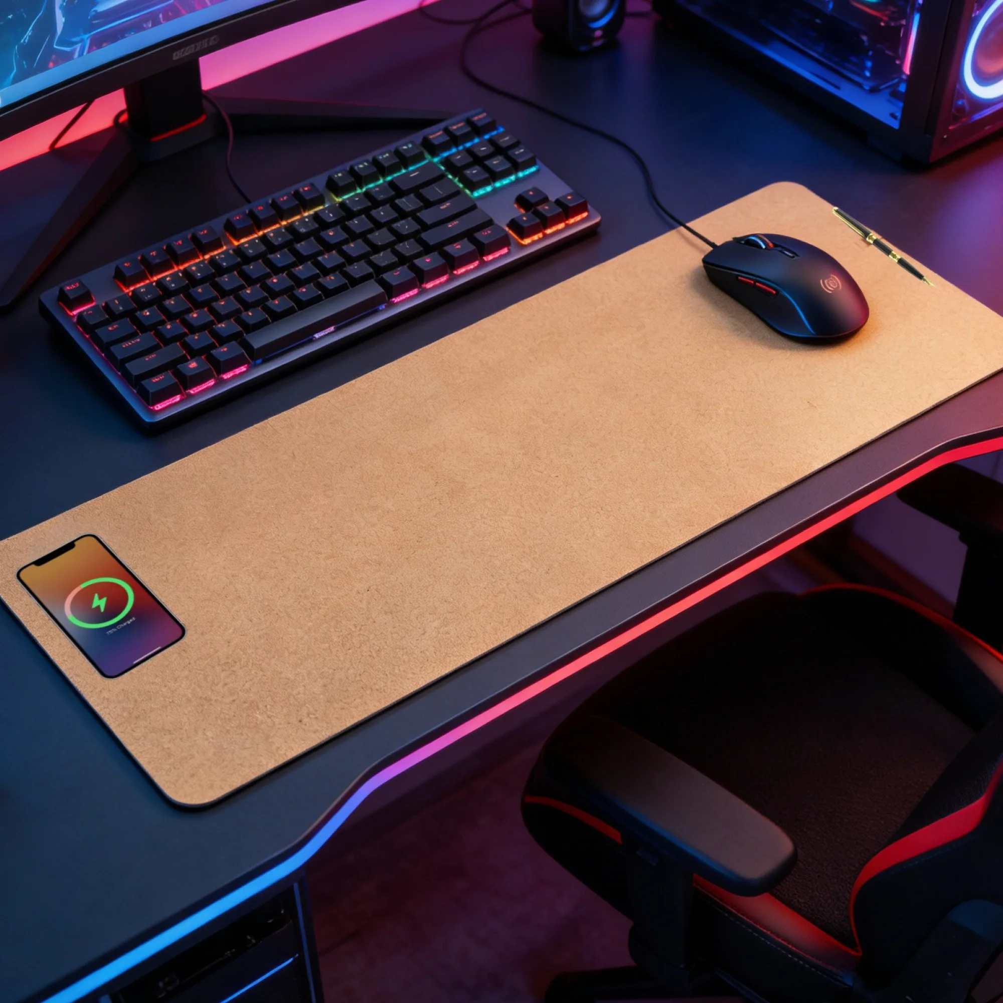 Cork Wireless Charging Mouse Pad thumbnail 2