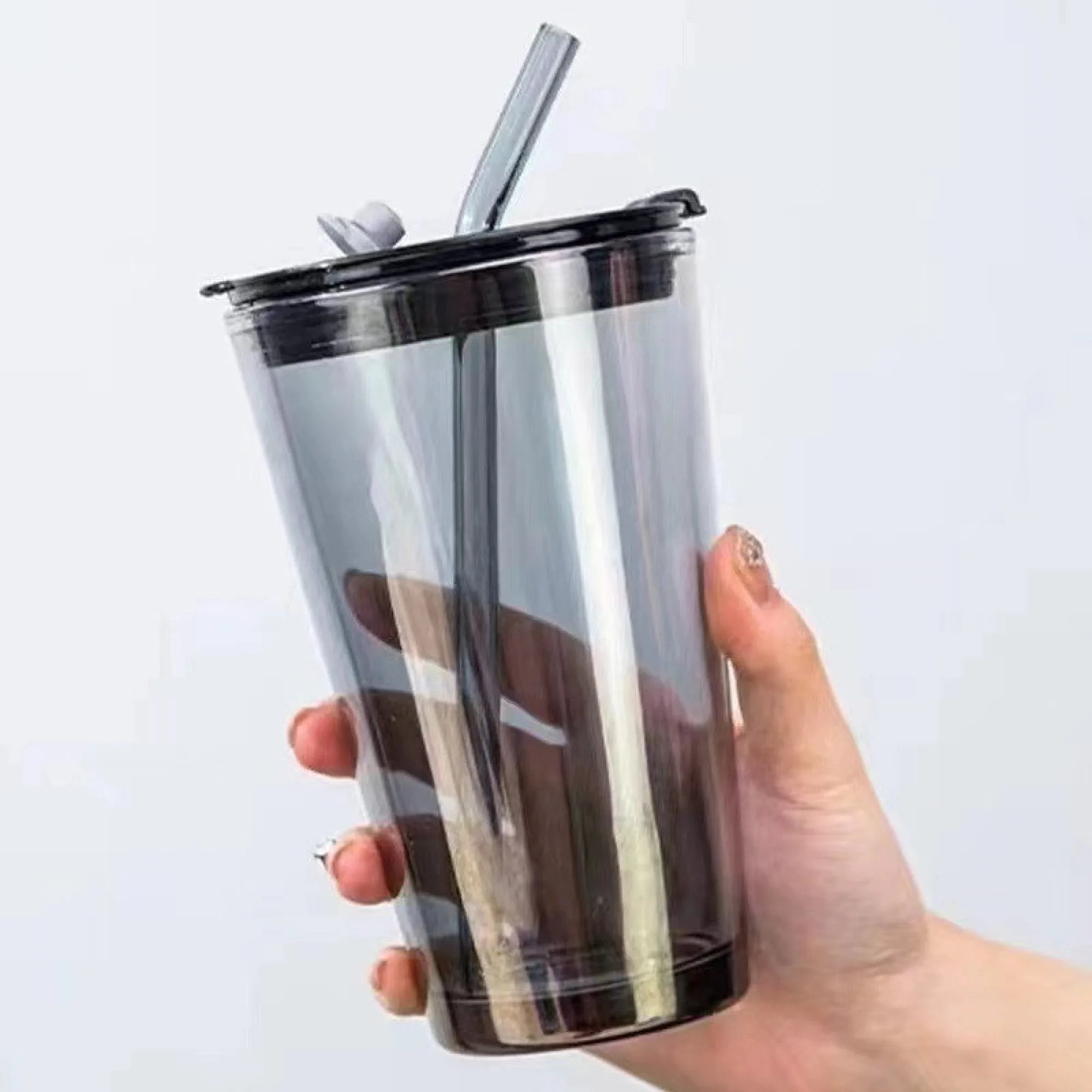 Glass Tumbler with Lid and Straw Options thumbnail 3