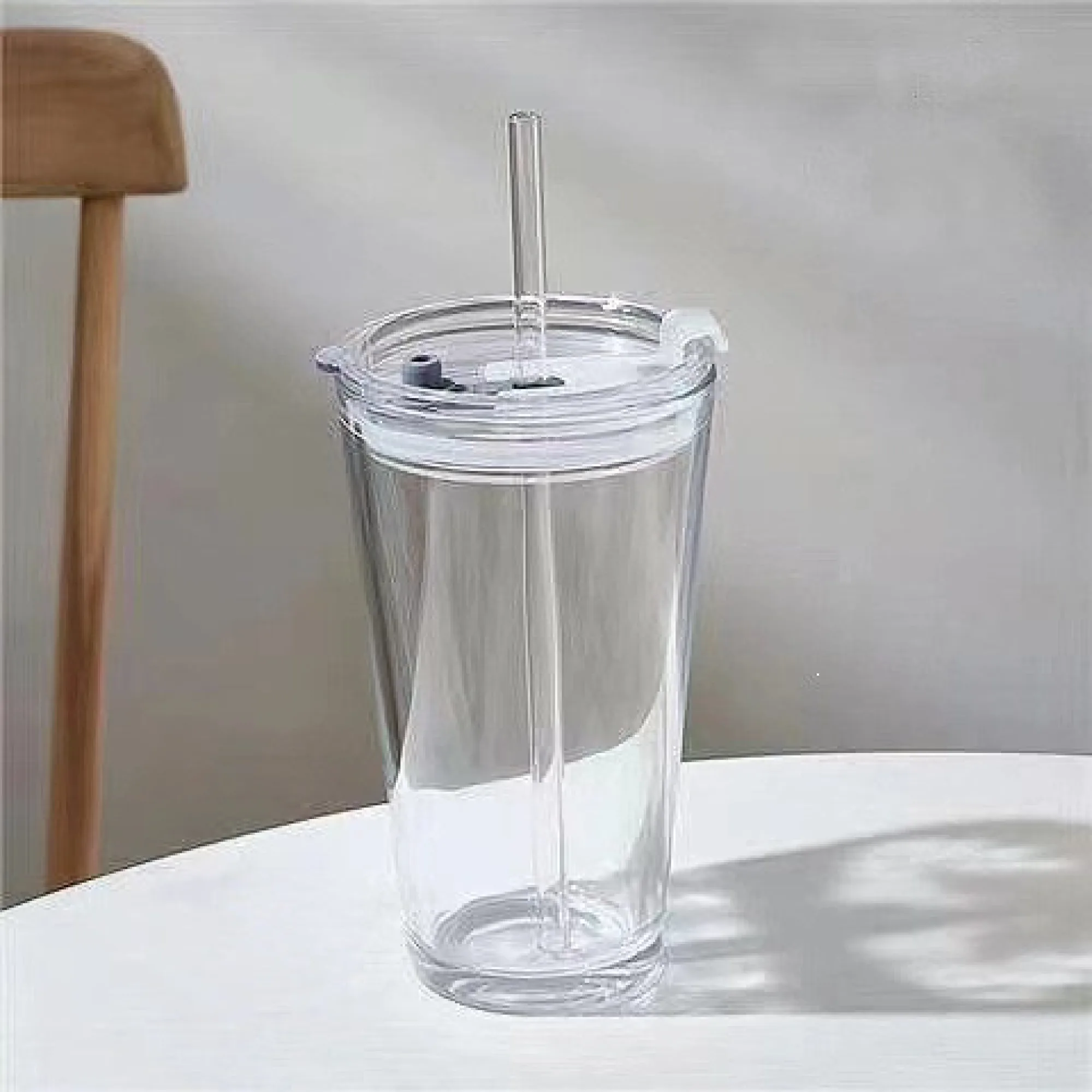Glass Tumbler with Lid and Straw Options thumbnail 4