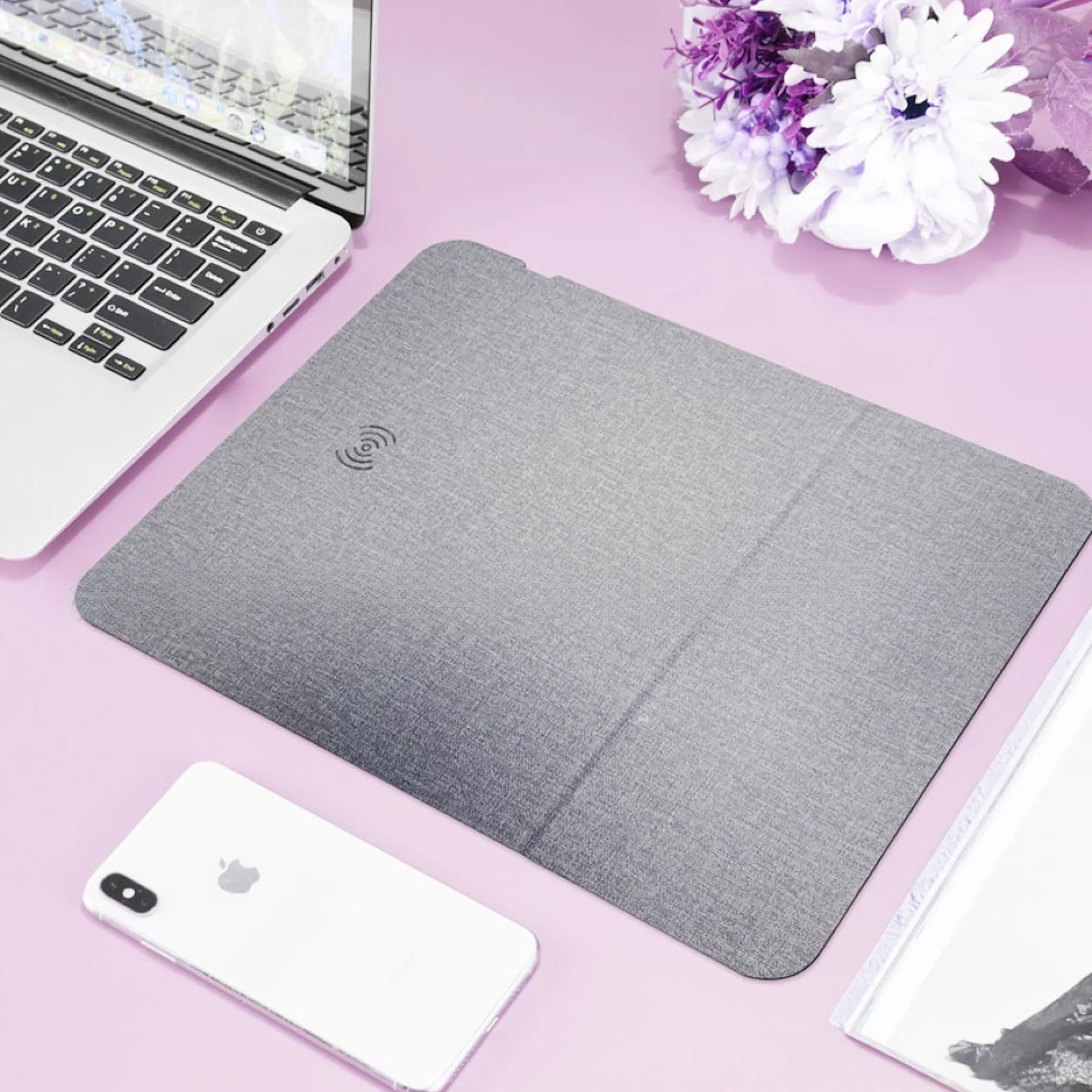 15W Three-Fold Wireless Charging Mouse Pad thumbnail 5