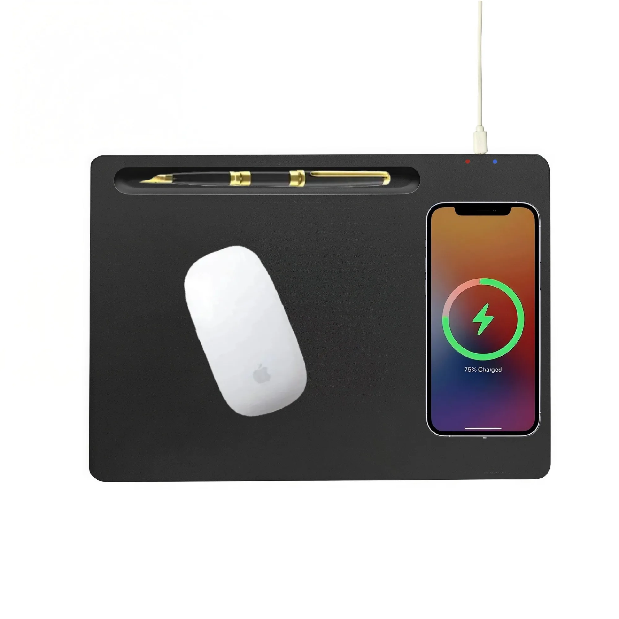 15W Wireless Charging Mouse Pad with Type-C Port and Pen Slot thumbnail 6