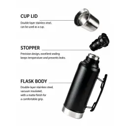 1L Stainless Steel Yerba Mate Thermos with Spout thumbnail 4