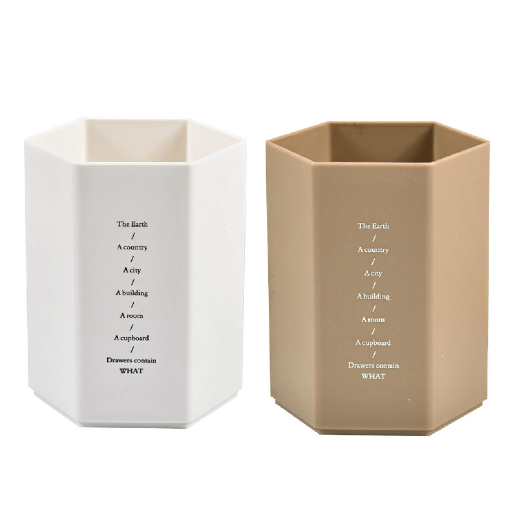 PP Hexagonal Desk Pen Holder with 70-Pen Capacity thumbnail 6