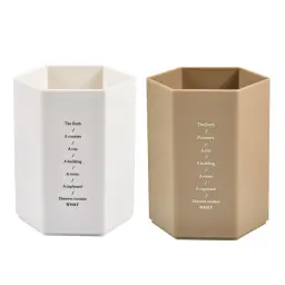 PP Hexagonal Desk Pen Holder with 70-Pen Capacity thumbnail 1