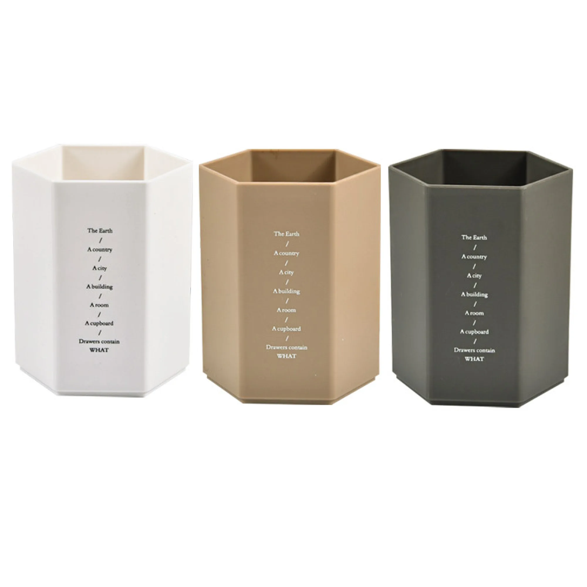PP Hexagonal Desk Pen Holder with 70-Pen Capacity thumbnail 7