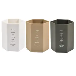 PP Hexagonal Desk Pen Holder with 70-Pen Capacity thumbnail 7