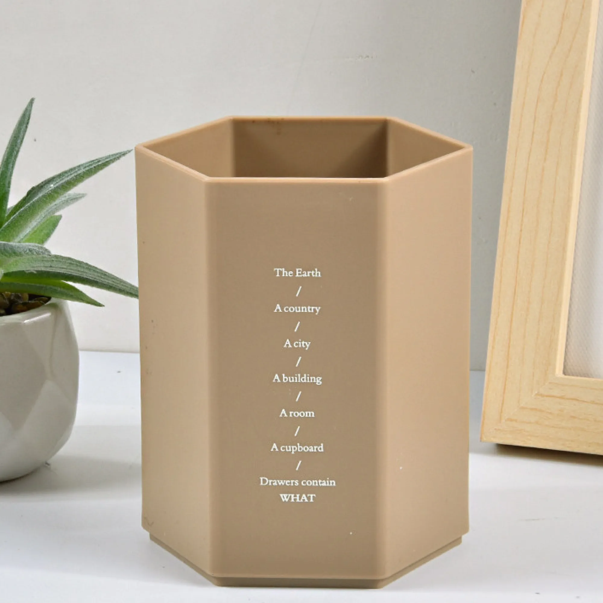 PP Hexagonal Desk Pen Holder with 70-Pen Capacity thumbnail 10