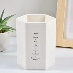 PP Hexagonal Desk Pen Holder with 70-Pen Capacity thumbnail 8