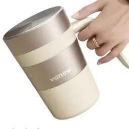 Vanow Insulated Travel Mug with Ceramic Coated Inner Liner, 450ml, Screw Lid, with Handle thumbnail 1