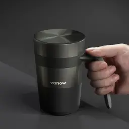 Vanow Insulated Travel Mug with Ceramic Coated Inner Liner, 450ml, Screw Lid, with Handle thumbnail 7