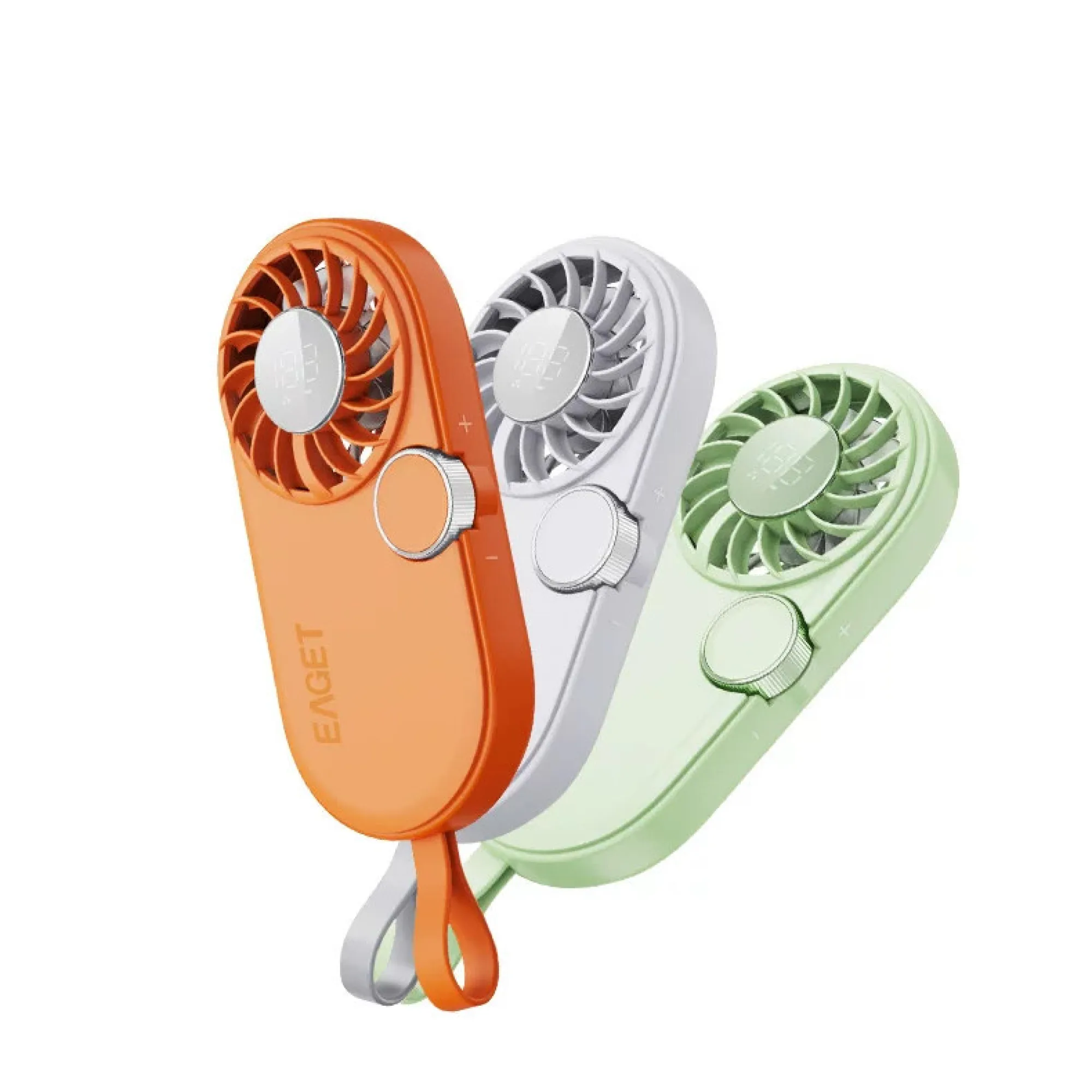 Mini Handheld Fan with 100-Level Speed Adjustment and LED Display