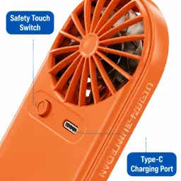 Mini Handheld Fan with 100-Level Speed Adjustment and LED Display thumbnail 4